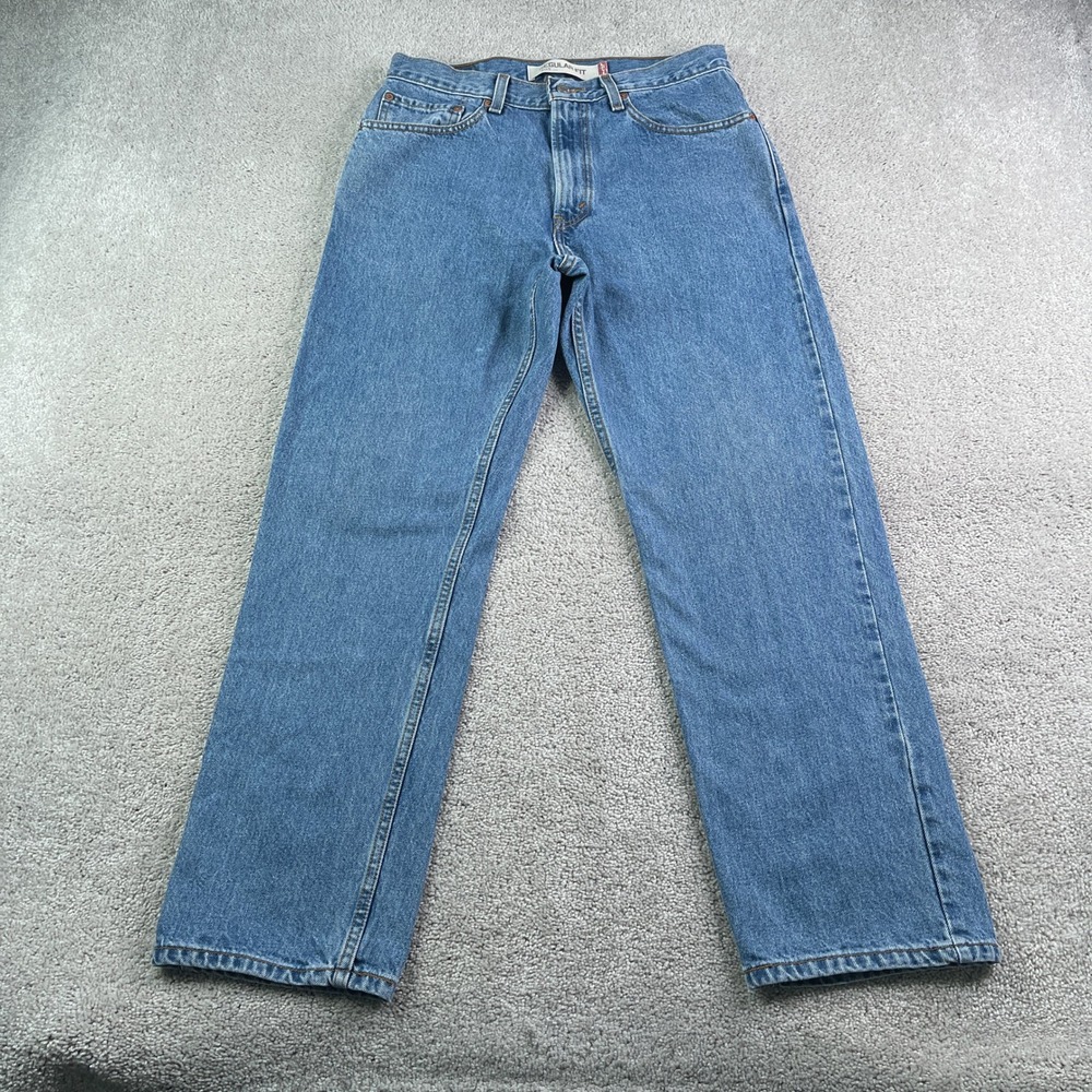 Vintage Levis Jeans Mens 33x30 (Fits 32x30) Blue 505 Regular Straight Denim Y2K